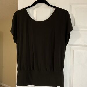 White House Black Market Elegant Dark Blouse